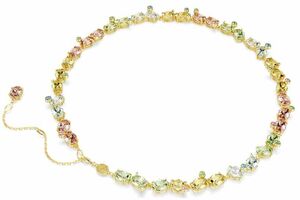 ★SWAROVSKI★ Gema Tennis Gold Tone Necklace 5714836 Gema Tennis necklace, Mixed cuts, Multicolored, Gold-tone